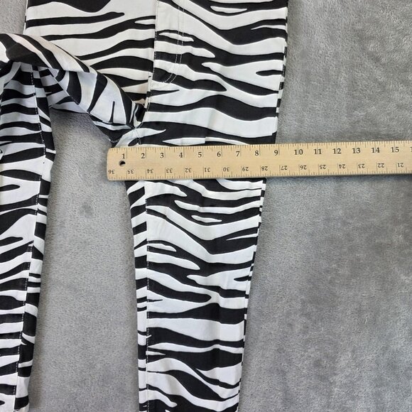 We The Free Skinny Jeans Womens 26 White Zebra Animal Print Stretch Denim Pants - Picture 10 of 11